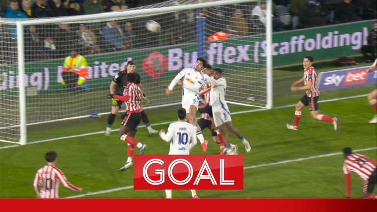 Leeds goal v Sunderland