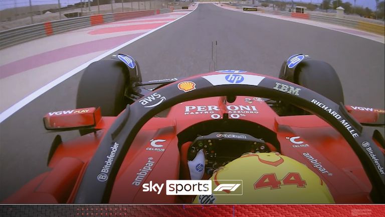 Ride onboard with Lewis Hamilton as he took his fastest lap during the morning session of F1 Testing in Bahrain.