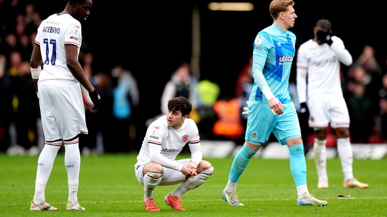 Luton are rooted to the bottom of the Championship