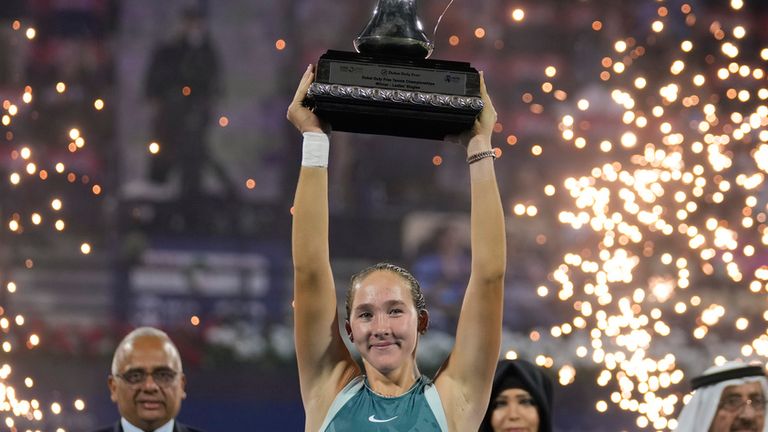 Andreeva becomes youngest WTA 1000 winner with Dubai victory