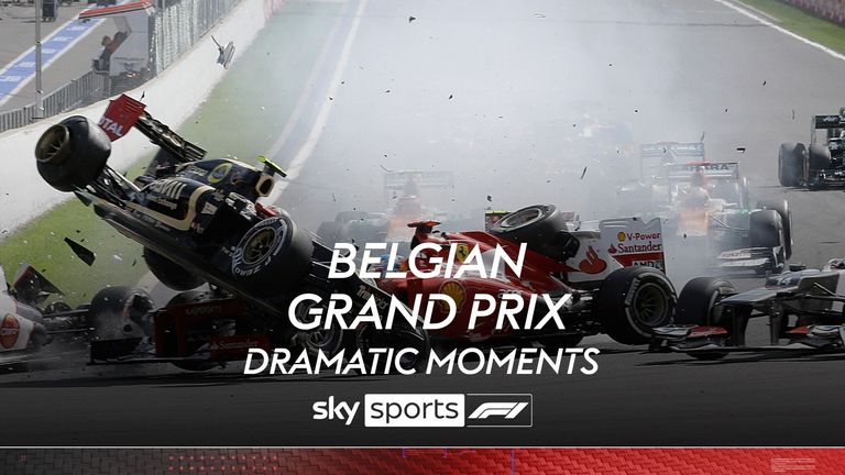 Look back at some of the most dramatic moments throughout the years at the Belgian Grand Prix.