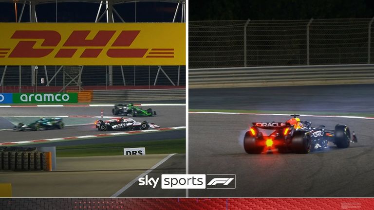 El conductor de Haas Esteban Ocon y Max Verstappen de Red Bull se salieron de control al mismo turno durante las etapas de cierre de las pruebas.