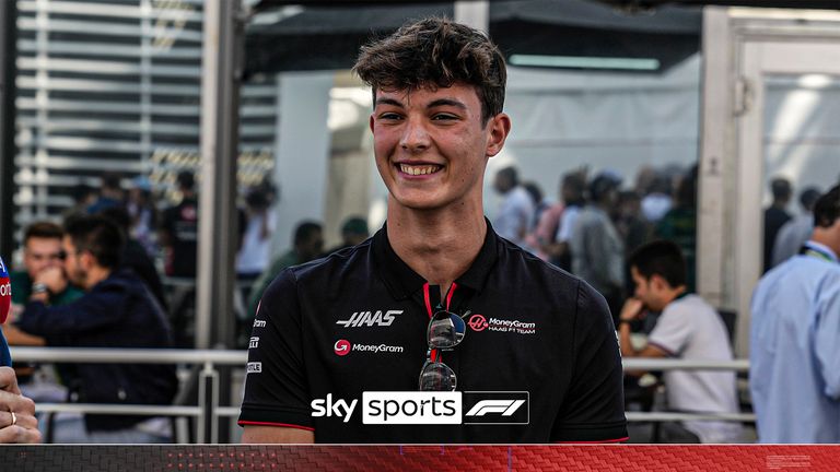 Haas 2025 driver Oliver Bearman revealed he failed his first driving test for failing to stop at a stop sign.