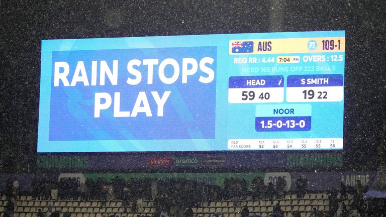 The fans are determined under a large screen that displays the rain of the theater stop