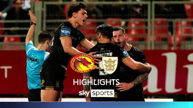 Highlights of Catalan Dragons and Hull FC