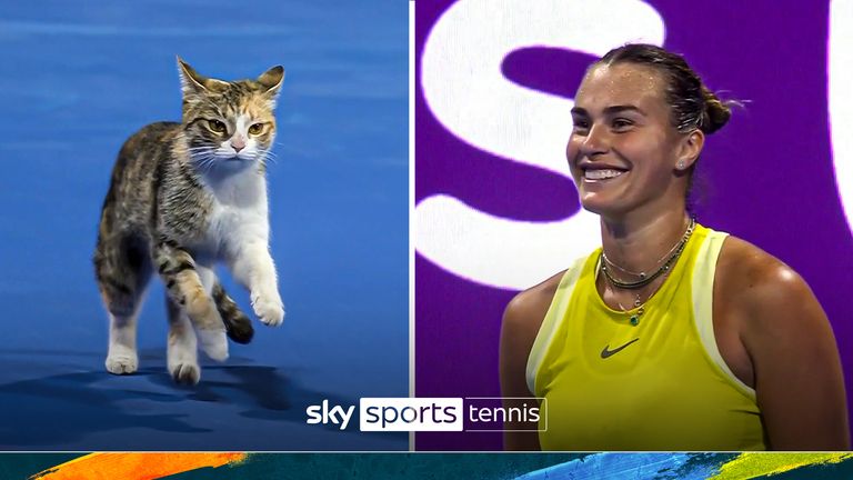 Sabalenka and cat