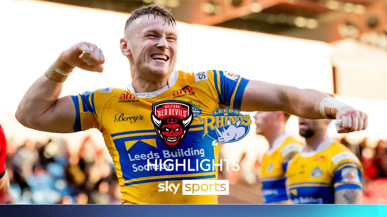 Lo más destacado del choque de la Super League entre Salford Red Devils y Leeds Rhinos.