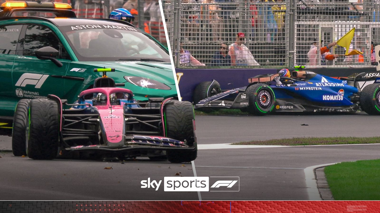 First lap chaos! | Doohan and Sainz crash out in wet conditions