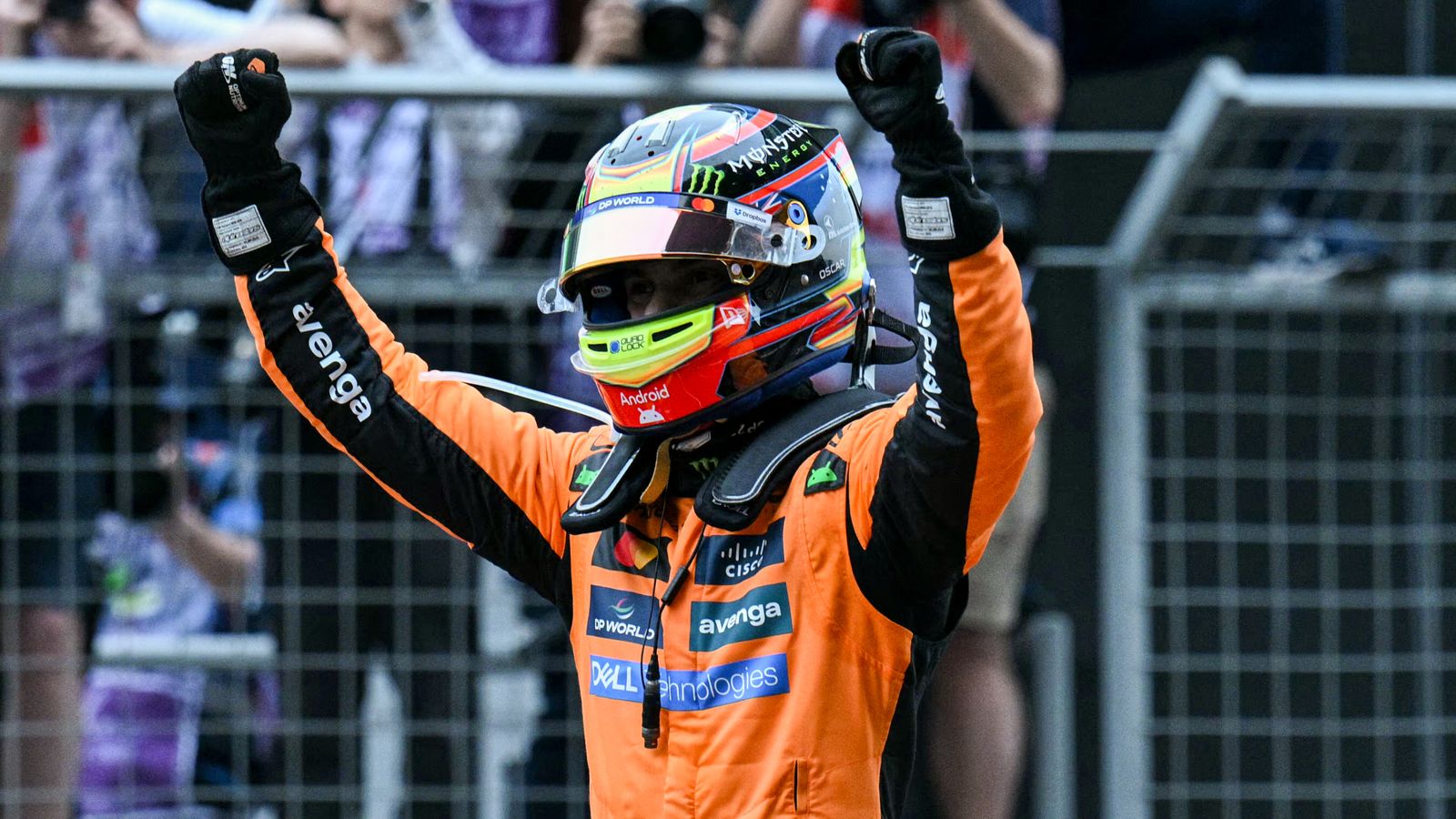 Chinese GP: Oscar Piastri beats Lando Norris in dominant McLaren one-two with Lewis Hamilton in sixth for Ferrari