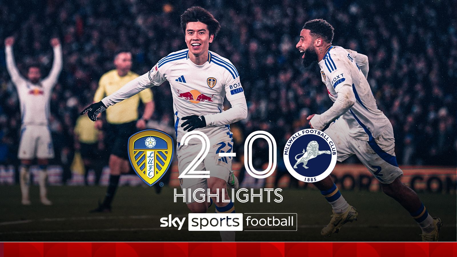 Leeds United 2-0 Millwall | Championship highlights | Football News ...