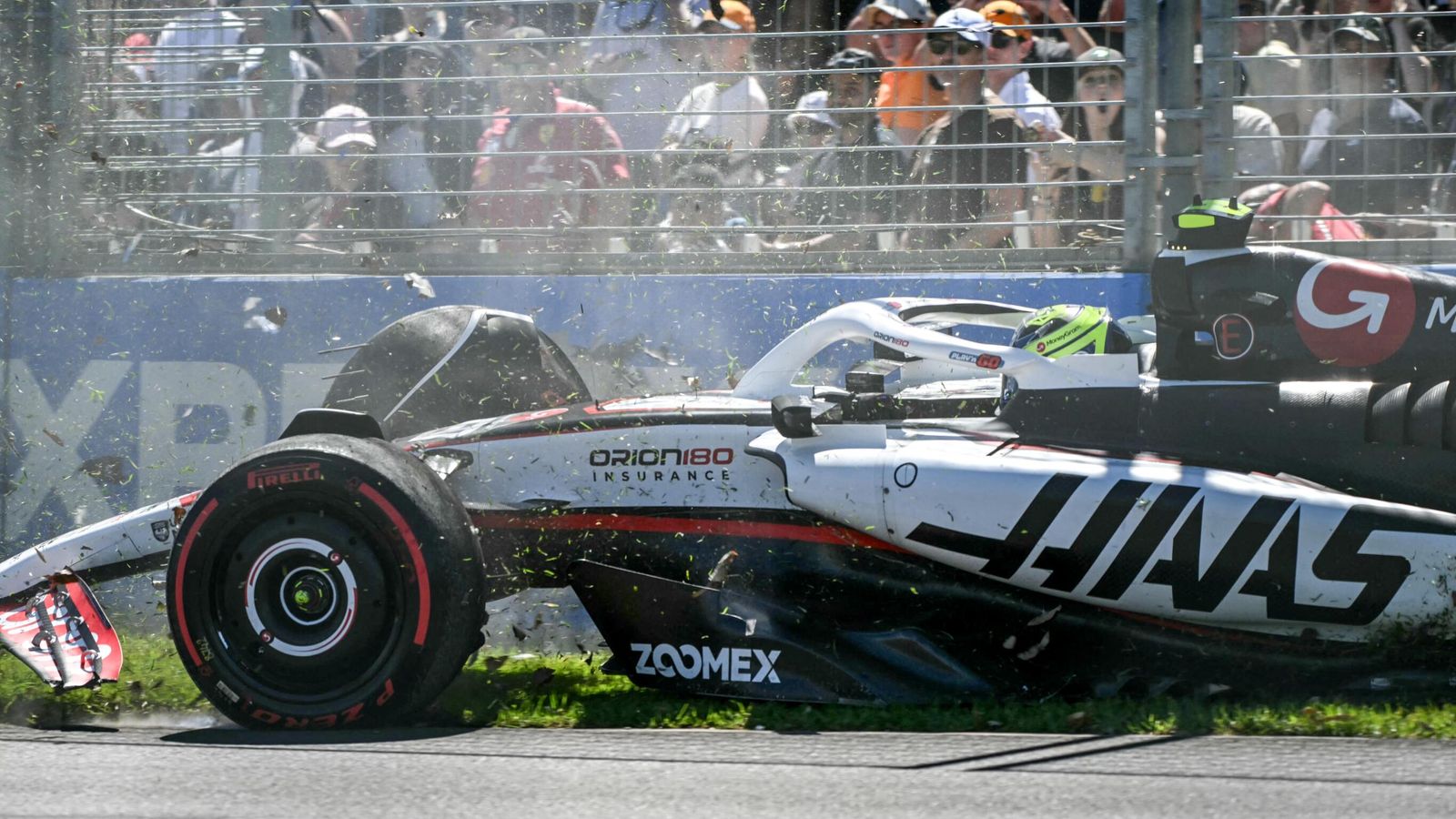 Australian GP: Lando Norris sets pace as Oliver Bearman suffers big crash in first Melbourne practice