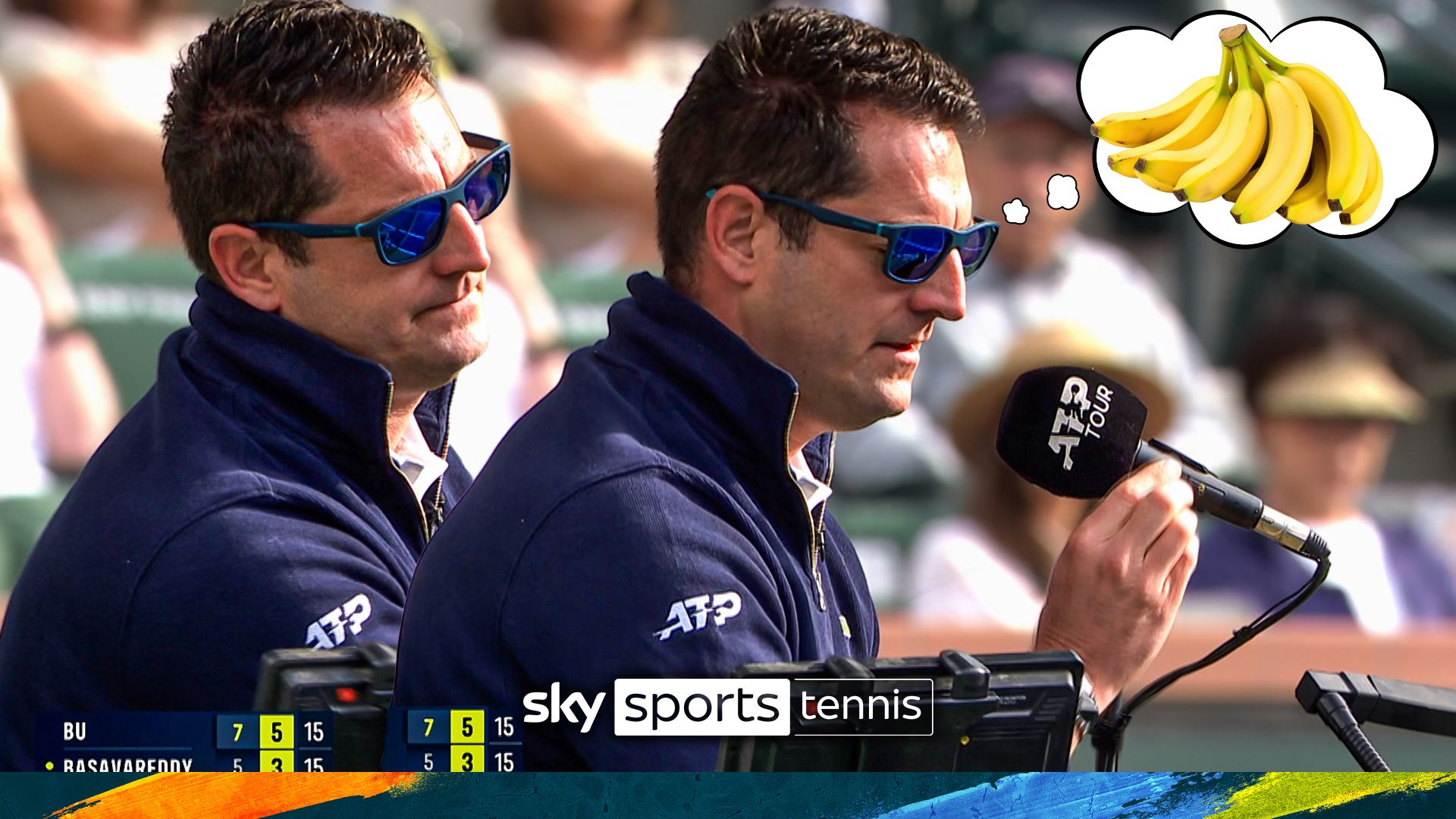 'More bananas for me please!' | Commentators in hysterics at umpire's food request