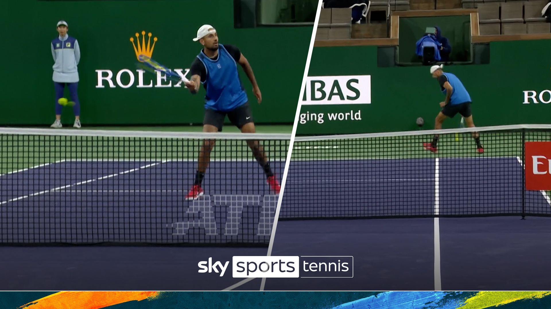 'Kyrgios has a few tricks up his sleeve!' | Double hot dog, no-look shot during PHENOMENAL rally