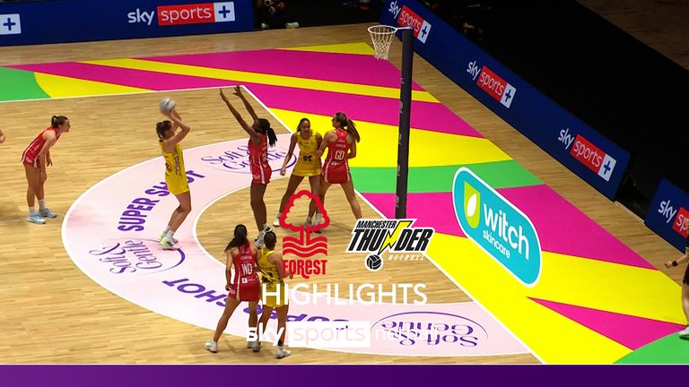 Watch Nottingham Forest take on Manchester Thunder in their opening match of the Netball Super Cup. 