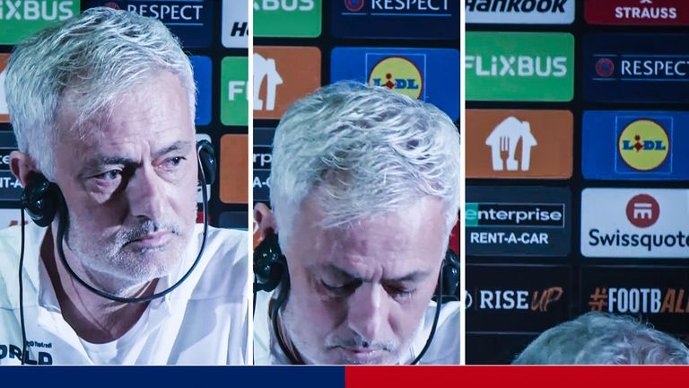 ¡Ir, yendo, se fue! | José Mourinho sufre una falla de la silla en Fenerbahce Presser