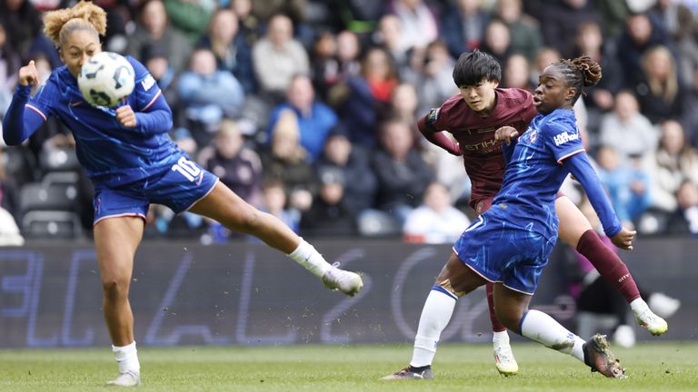 Manchester City's Aoba Fujino equalises in the second half