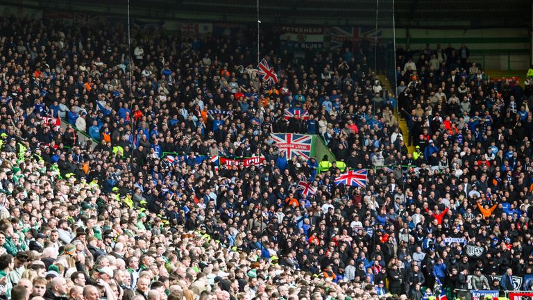 Away fans returned to the Old Firm league clash for the first time since 2023