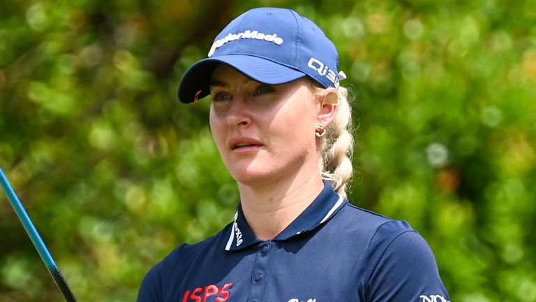 Charley Hull of England looks on during round three of HSBC Women's Championship golf tournament at Sentosa Golf Club in Singapore on March 1, 2025. (Photo by Roslan RAHMAN / AFP)