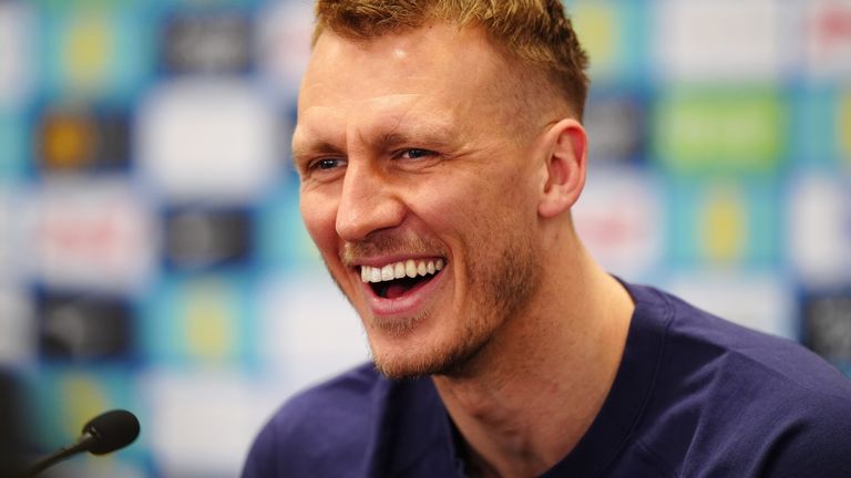 England's Dan Burn during a press conference at St George's Park, Burton upon Trent. England will play Albania in their FIFA World Cup qualifying match at Wembley Stadium on Friday. Picture date: Tuesday March 18, 2025.