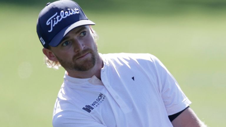 Ponte Vedra Beach, FL - 13 March: Danny Walker, on March 13, 2025 in Ponte Vedra Beach in the first round of TPC Sawgrass plays a shot in the 18th hole in the 18th hole. (David Rosenblum / by Icon Sportswire) picture) (Icon Sportswire through AP Images)