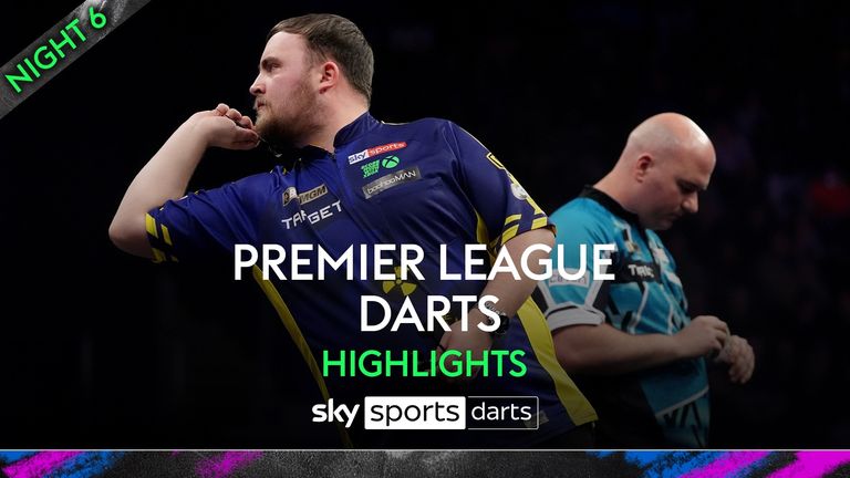 Watch highlights of Luke Littler against Rob Cross in the semi-final of the Premier League on Night 6 in Nottingham.