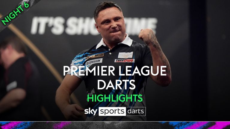 Tonton Sorotan Gerwyn Price melawan Luke Littler di final Liga Premier pada malam 6 di Nottingham.