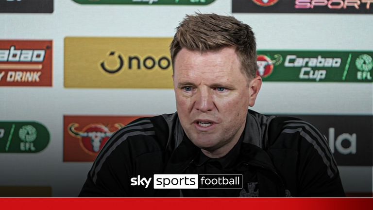 Eddie Howe pediu aos apoiadores que ajudem a atravessar a linha de Newcastle na final da Copa da Carabao contra o Liverpool.