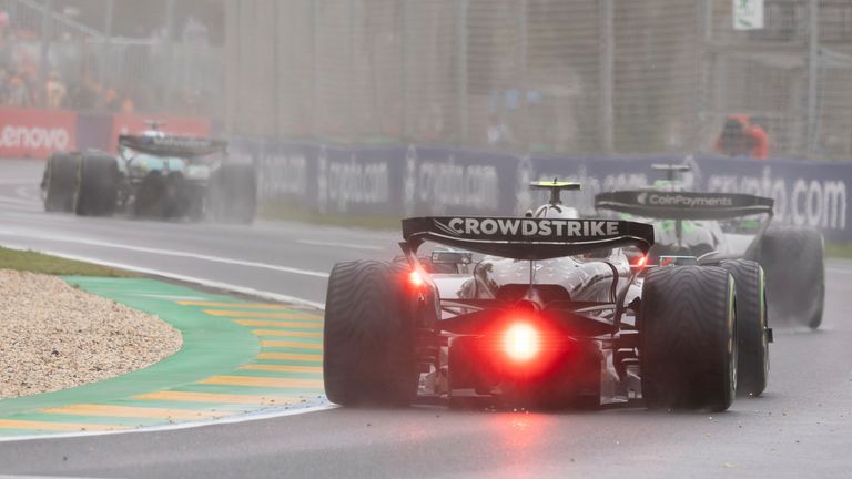 ALBERT PARK, AUSTRALIA - MARCH 16: Andrea Kimi Antonelli (ITA) driving for Mercedes-AMG Petronas Formula 1 Team during the 2025 Formula 1 Louis Vuitton Australian Grand Prix at the Melbourne Grand Prix Circuit on March 16, 2025 in Albert Park, Australia. (Photo by Ivica Glavas/Speed Media/Icon Sportswire) (Icon Sportswire via AP Images)