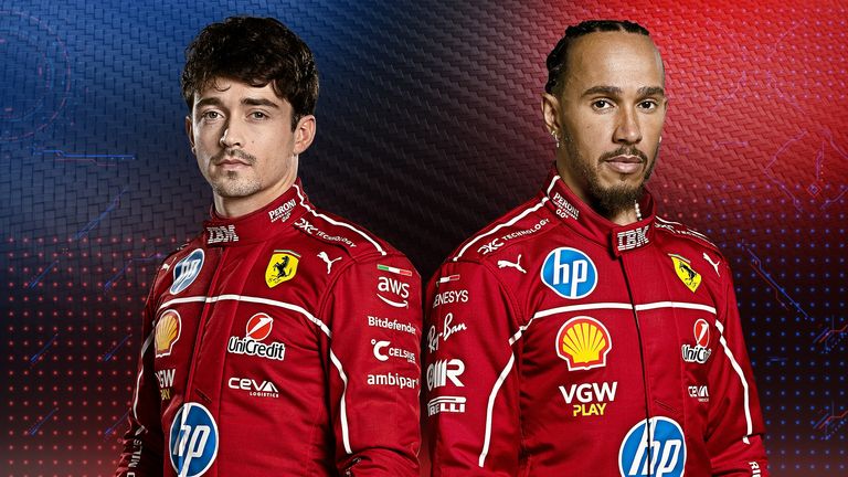 Charles Leclerc and Lewis Hamilton