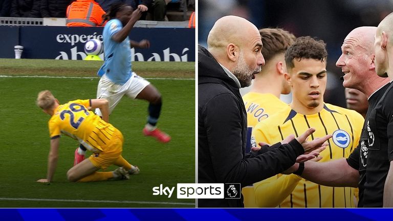 Pep Guardiola wasn't pleased with the decision to give a yellow card to Jeremy Doku for diving but did the referee make the right decision?