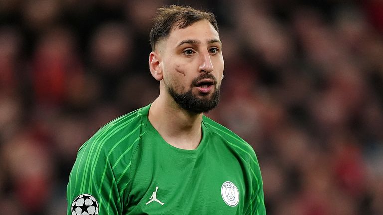 El portero de Paris Saint-Germain Gianluigi Donnarumma 