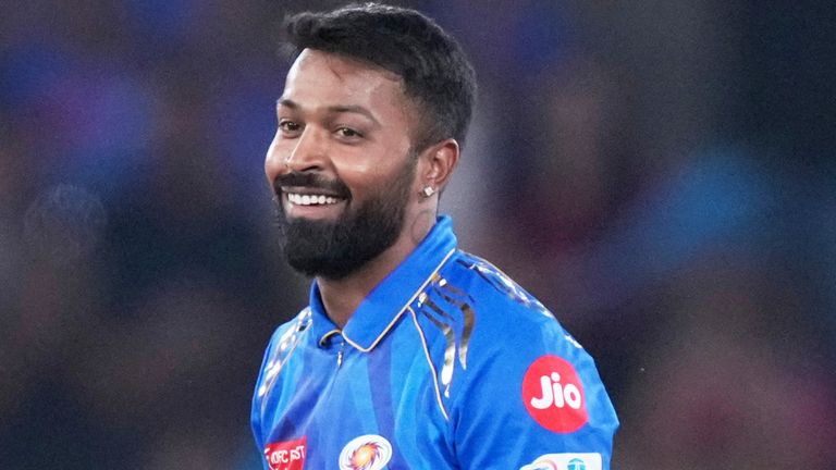 Mumbai Indians' Hardik Pandya in the IPL (Associated Press)