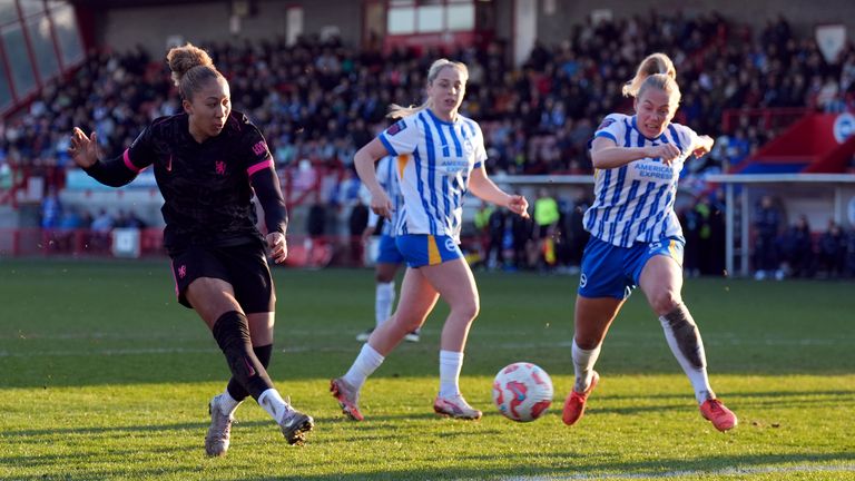 Lauren James takes a shot at goal