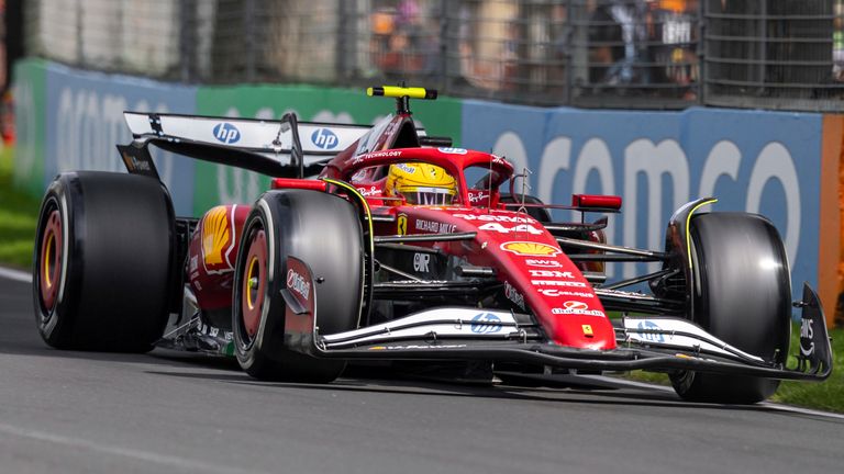 Lewis Hamilton (GBR) driving for Scuderia Ferrari HP during the Formula 1 Practice 3 session 