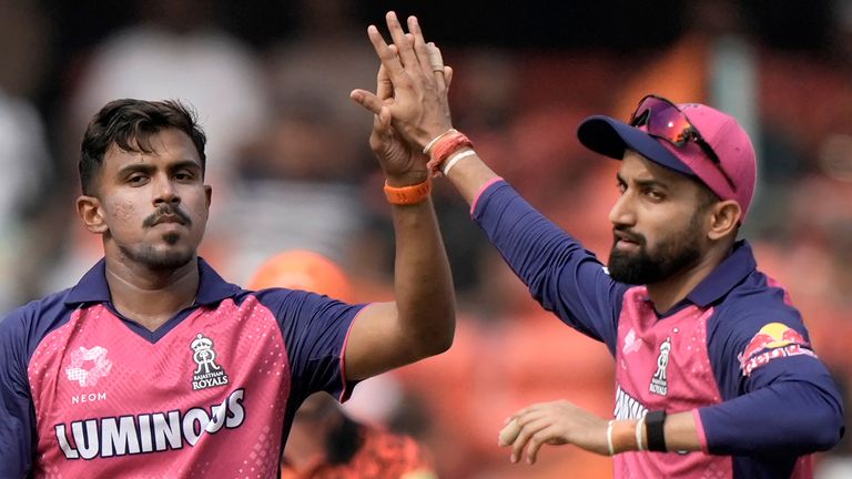 Rajasthan Royals' Maheesh Theekshana, IPL (Associated Press)