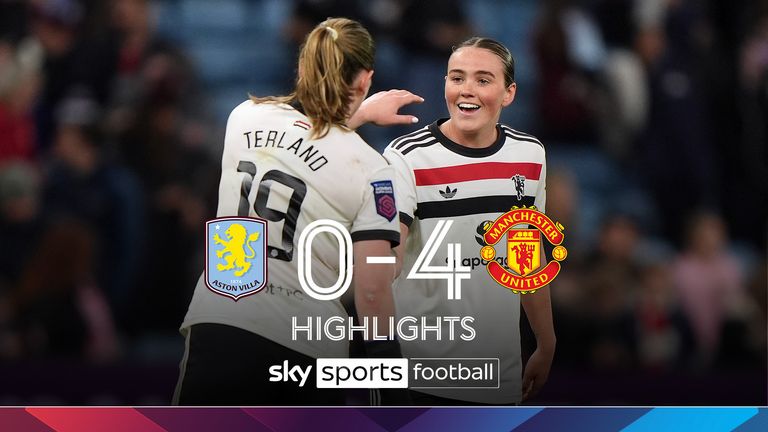 Aston Villa 0-4 Manchester United | Women's Super League highlighted