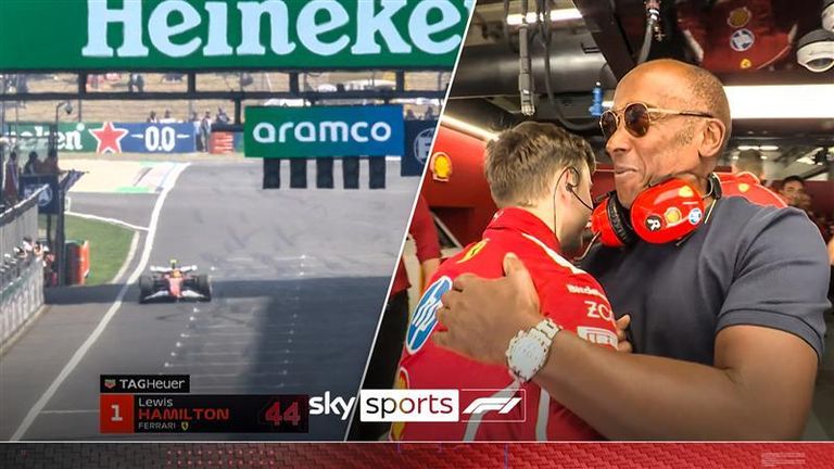 Lewis Hamilton led from beginning to end as he claimed his first victory by Ferrari at Sprint at the Chinese Grand Prix.