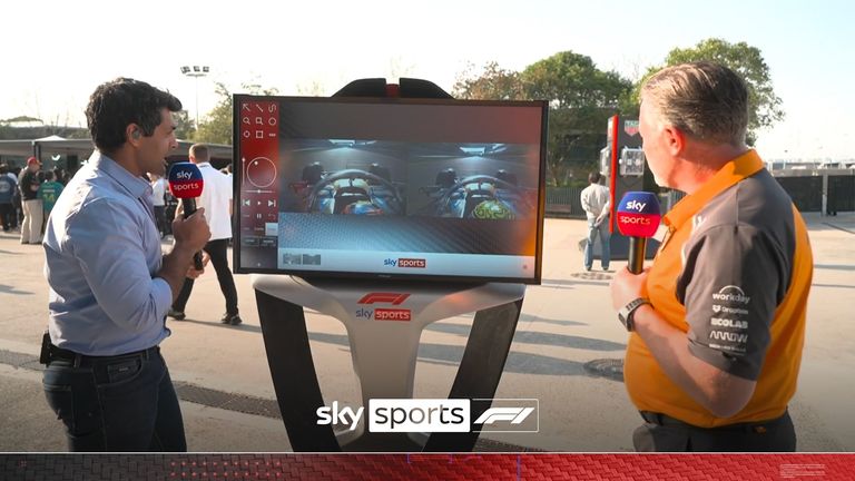 McLaren chief executive officer Zak Brown joined Karun Chandhok at the SkyPad to look back on how his driver Oscar Piastri claimed his maiden pole around Shanghai International Circuit.