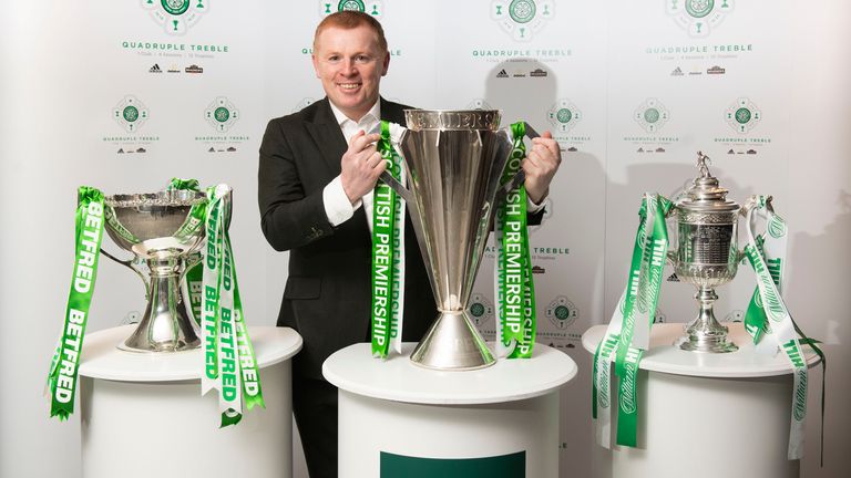 Neil Lennon won 10 trophies including a domestic treble during his two spells as Celtic manager