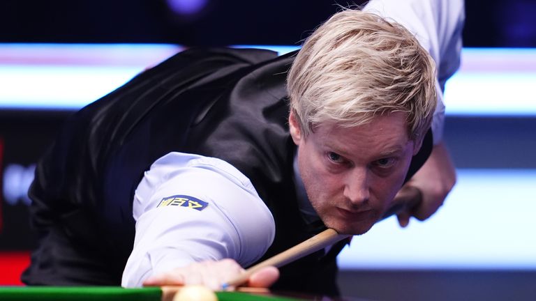 Neil Robertson during his match with John Higgins (not in frame) during day one of the 2025 Johnstone's Paint Masters at Alexandra Palace, London. Picture date: Sunday January 12, 2025.
