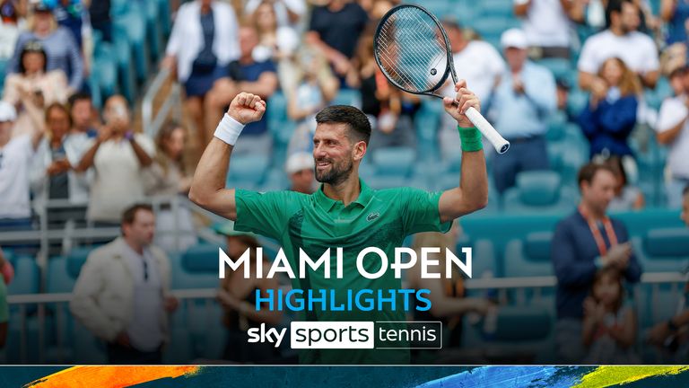 Novak Gjokovic in Miami Open