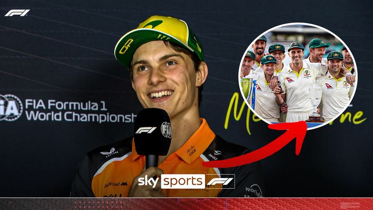 Listen to the hilarious response of Oscar Piasti, who is the chance of beating the English with the ashes and his teammate Lando Norris.