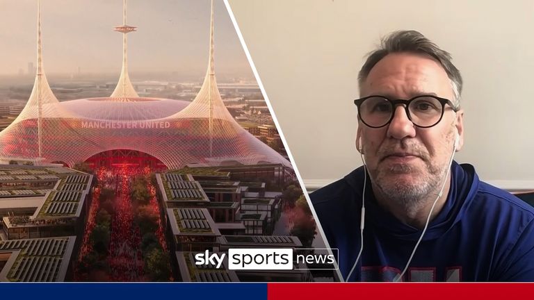 Paul Merson says he thinks Manchester United's plans for a new 100,000-seater ground are 'pathetic' when the side 'needs new players'. 