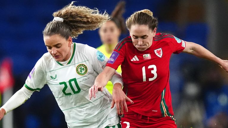 Rachel Rowe (right) returns to the Wales squad after missing February's fixtures through injury
