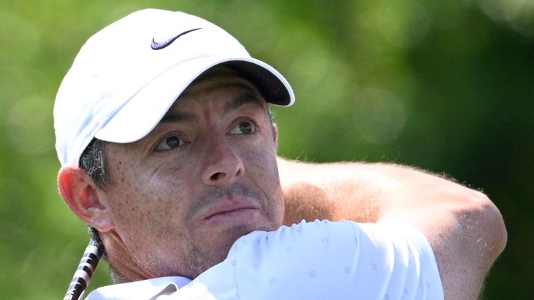 Rori McLeroy, from Northern Ireland, holds on the first hole during the last round of Arnold Palmer Invitational AT Bay Hill Golf Tournament, Sunday, March 9, 2025, in Orlando, Florida (AP Photo/Phenan M. Ebenhack) 