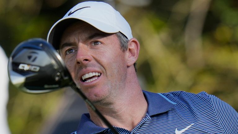 Rorre McLeroi monitors a shot on the fifteenth hole during the first round of the players of the players of players on Thursday, March 13, 2025, in Ponte Fedra Beach, Florida (AP Photo/Chris O'Meara) 