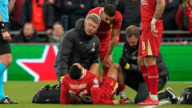 Liverpool's Trent Alexander-Arnold has been ruled out of the Carabao Cup final after limping off vs PSG midweek