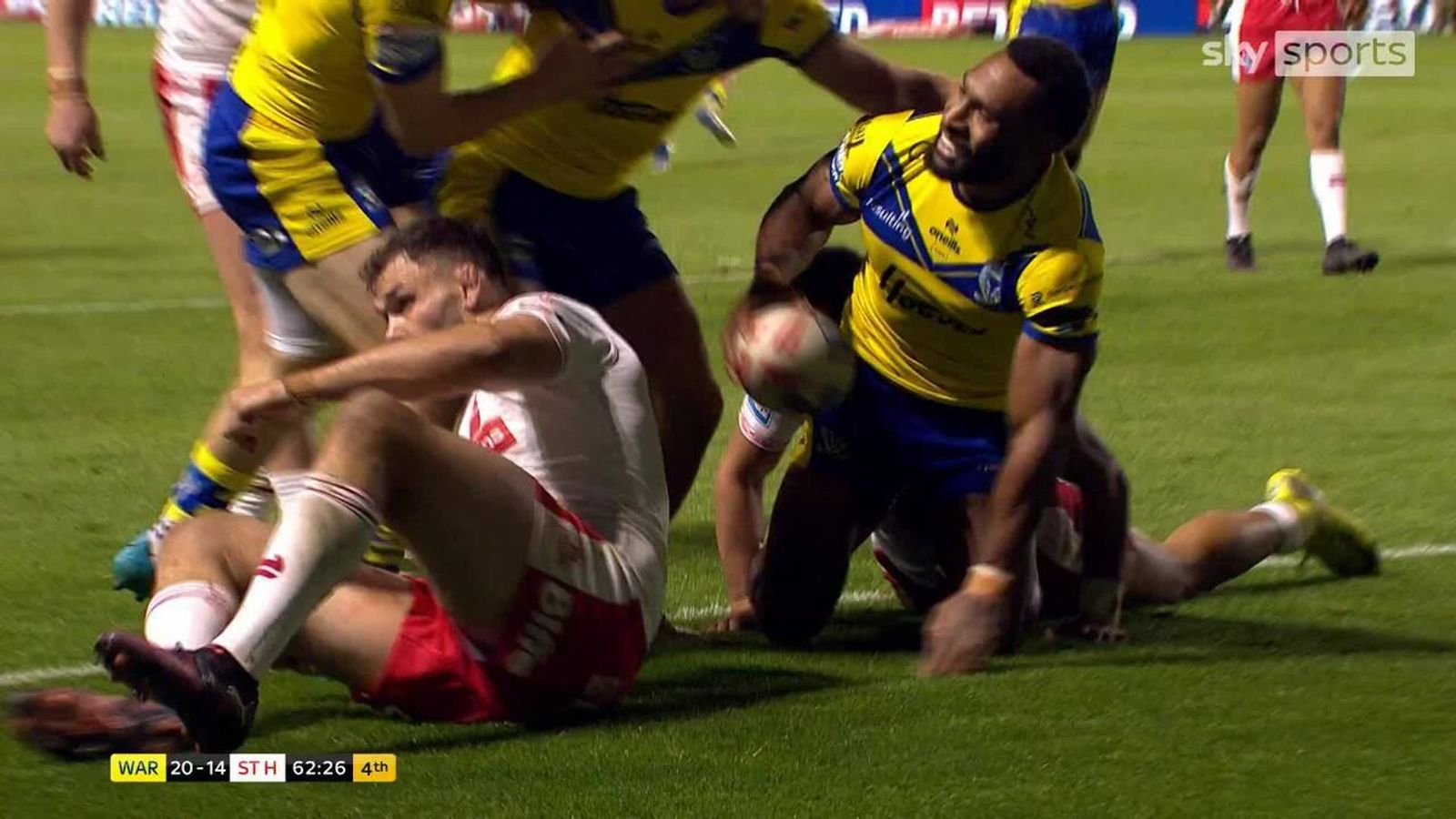 'Like something from Scooby Doo!' | Tai scores comical try for Warrington! 'Like something from Scooby Doo!' | Tai scores comical try for Warrington!
