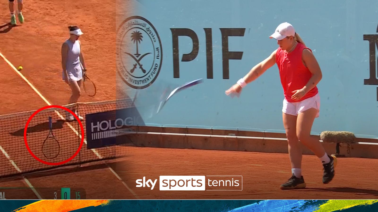 'I've never seen that before' | Kartal throws her racket but it gets stuck in the net?! 'I've never seen that before' | Kartal throws her racket but it gets stuck in the net?!
