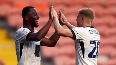 Ethan Laird celebrates his goal for Birmingham City